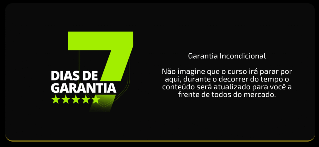 7 dias de garantia